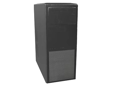 Black Storage Cabinet With Modern Design Front Panel And Mesh Bottom for Home Storage Solutions 3d model