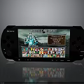 Sony Handheld Gaming Console Displaying Mortal Kombat Character Selection Screen