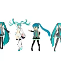 Modern Game Characters Anime Characters 3d model