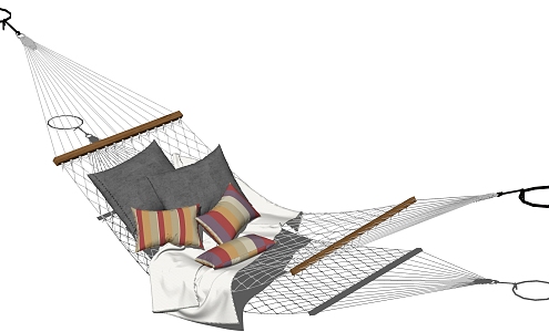 Modern Hammock Outdoor Woven Hammock Swing Bed 3d model