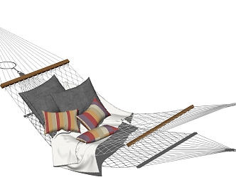 Modern Hammock Outdoor Woven Hammock Swing Bed 3d model