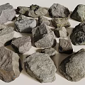 Natural Stone and Wood Collection with Various Textures and Shapes