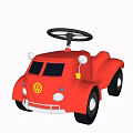 Red Volkswagen Kids Ride On Electric Toy Car With Steering Wheel