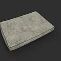 Comfortable Gray Mattress With Grid Pattern Surface And Stitched Edges Design 3d model