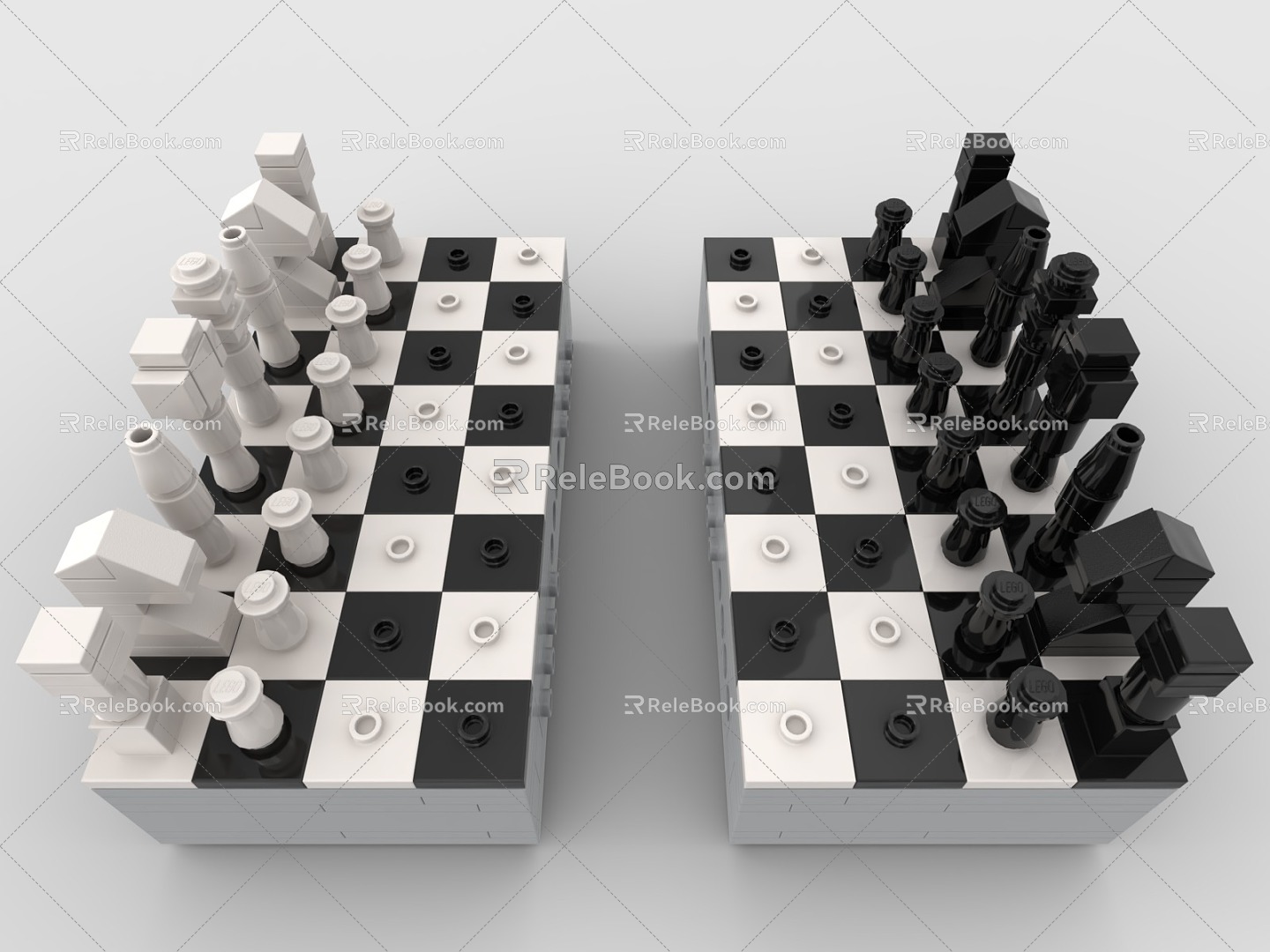 Lego toy chess chess play chess 3d model