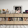 Modern USM Bookcase Decorative Cabinet Book Decoration Combination 3d model