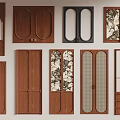Wooden Wardrobe Doors In Multiple Styles With Glass Panels And Patterned Designs