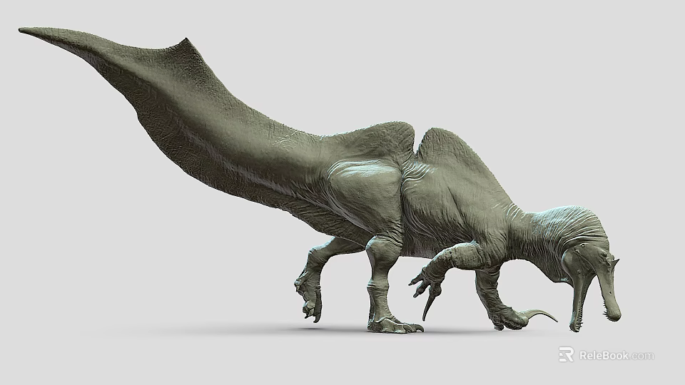 Realistic 3D Dinosaur Model With Long Tail And Clawed Feet Design 3d model