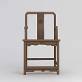 Traditional Chinese Wooden Chair With Carved Details And Classic Design Structure