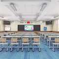 Modern Classroom Recording and Broadcasting Classroom 3d model