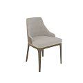 Modern Accent Chair With Light Gray Fabric Upholstery And Solid Wooden Legs Design