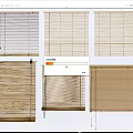 Stylish Venetian Blinds With Different Slat Designs And Natural Wood Tones
