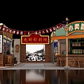 Retro Arcade Room With Classic Machines Vintage TV Posters And Bar Stools