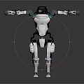 modern robot humanoid robot unicycle robot two-wheeled robot 3d model