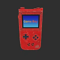 Red Game Boy Electronic Toy With Screen And Control Buttons