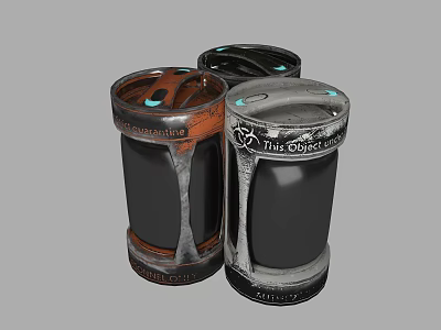 Modern Coffee Themed Daily Use Electrical Appliances With Colorful Metal Frames And Text 3d model