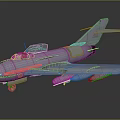 Detailed Silver Fighter Airplane Model With Cockpit Wings And Tail Design