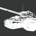 Military Tank Main Battle Weapon With Long Barrel Rusted Surface Tracks And Equipment Details