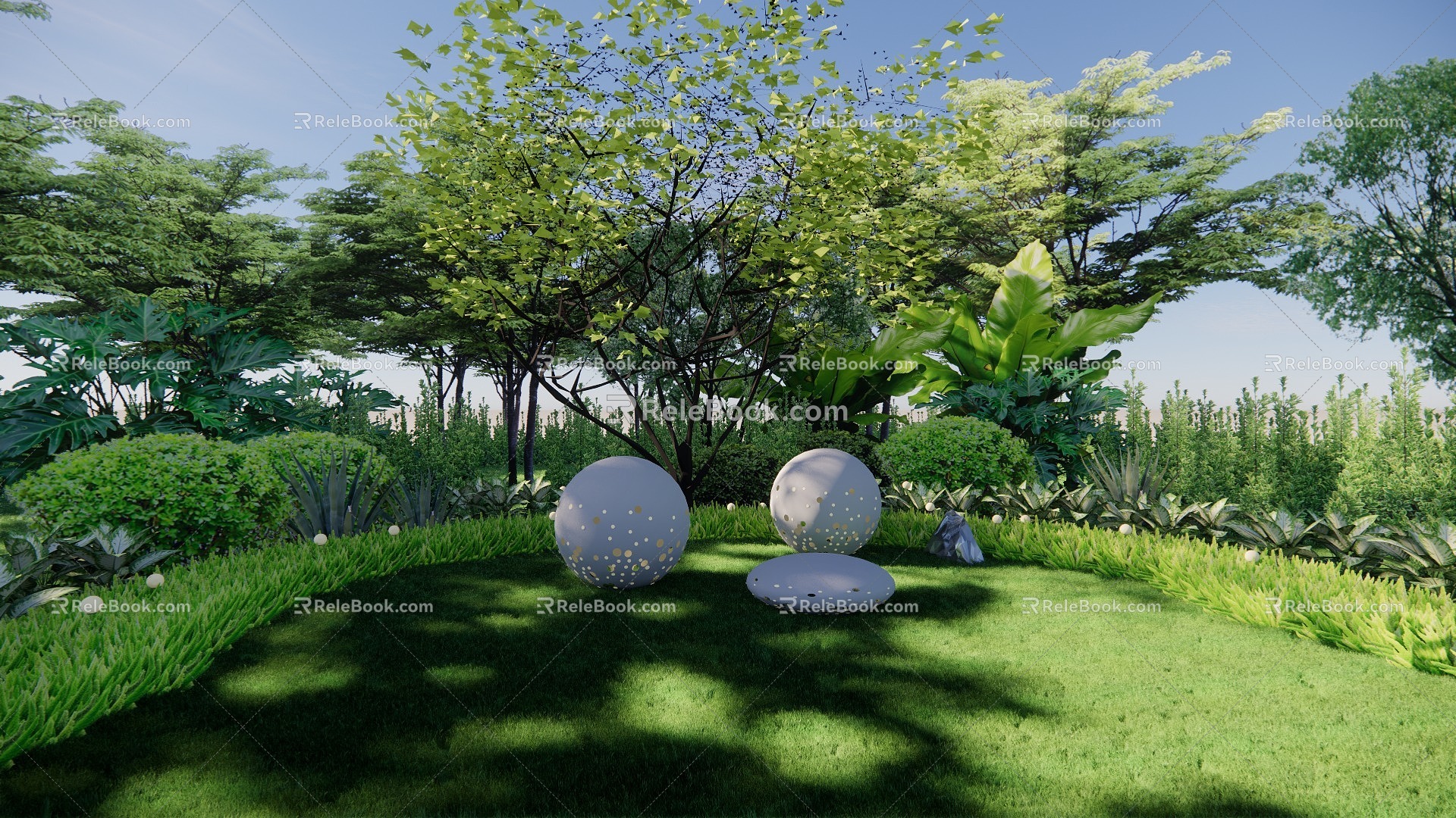 plant combination plant flower border shrub land landscape plant flower model