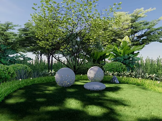 plant combination plant flower border shrub landscape plant flower 3d model