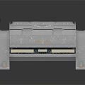 Industrial Modular Mechanical Structure With Gray Frame And Orange Support Panels
