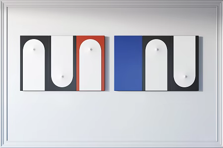 Modern Decorative Painting Wall Decoration Pendant 3d model