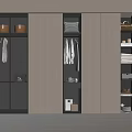 Modern Wardrobe Design With Glass Door Storage Areas Hanging Clothes And Folded Garments
