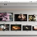 Multiple Wall Mounted TVs in Different Sizes Displaying Various Scenes Like Flowers And Characters 3d model