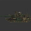 Advanced Military Tank With Camouflage Coating And Multiple Antennas For Combat Operations
