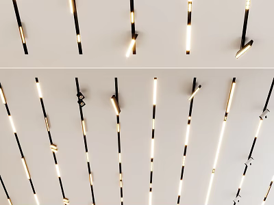Stylish Modern LED Downlights And Spotlights For Contemporary Home Ceiling Lighting Design 3d model
