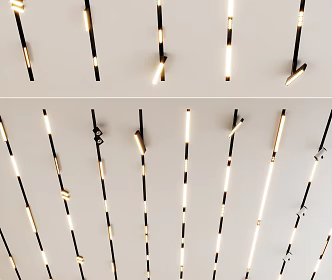 Modern spotlights Magnetic lights Track lights 3d model