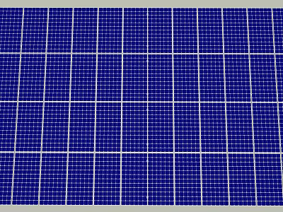 Solar Panels Arranged In Blue Grid For Renewable Power Generation 3d model