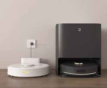Modern sweeping robot 3d model