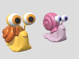 Cartoon Snail Cute Snail Worm Cartoon Animal Snail 3d model