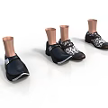 Black Patterned Shoes In Various Styles For Daily Life And Comfort