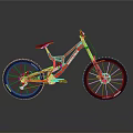 Red NORCO Mountain Bike With Full Suspension Frame And Off Road Tires