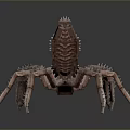 Mechanical Scorpion 3D Model With Detailed Metallic Structure And Articulated Legs