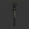 Modern Tactical Gun With Olive Green Body Grip Barrel And Magazine