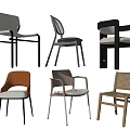 Stylish Single Chair Designs In Various Styles For Modern Home Interior 3d model
