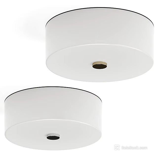 Modern White Round Ceiling Lights Simple Design Home Interior Lighting Fixtures 3d model