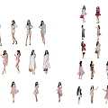 Many Women Showcasing A Variety Of Fashion Outfits And Styles