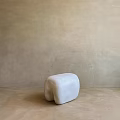 White Elephant Trunk Shape Stool With Beige Wall And Floor Background 3d model