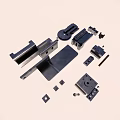Lathe Parts suit 3d model