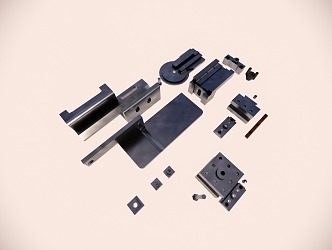 Lathe Parts suit 3d model