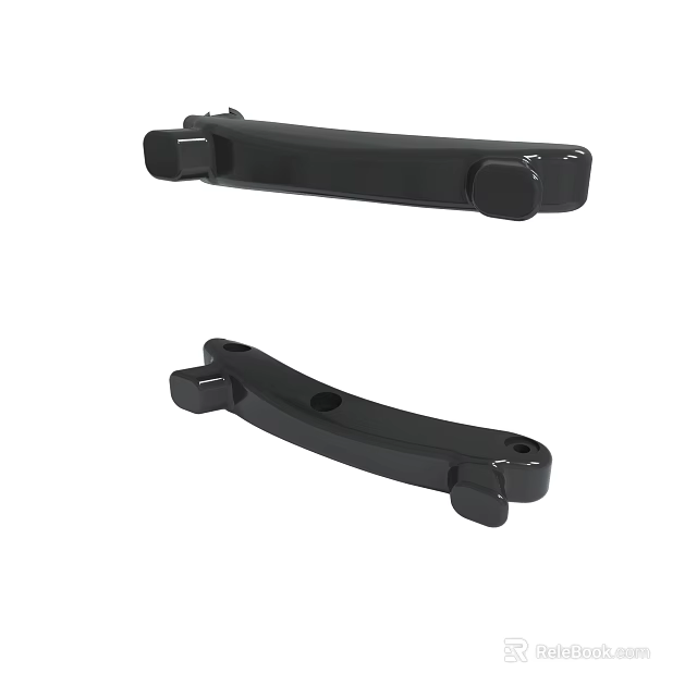Black Metal Mechanical Parts For Industrial Equipment Applications And Fixing 3d model 