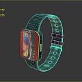 Smart Wristband Blue Strap Digital Display Fitness Tracker with Step Counter and Heart Rate Monitor