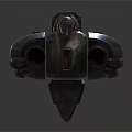 Futuristic Metallic Mechanical Part 3D Model Featuring Industrial Design Metal Texture Pipes And Bolts
