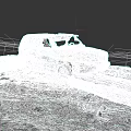 Snow Covered SUV Vehicle Parked On Snowy Ground In Winter Environment