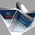 Foldable Corporate Brochure Design With Multi Angle View And Information Charts 3d model