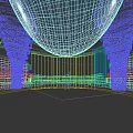 Immersive Ocean Themed Cultural Center Featuring Dolphin Fish Projection Floor Light Effects And Curved Screen
